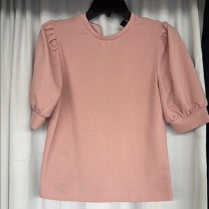 Elegant Pink Puff Sleeve Top